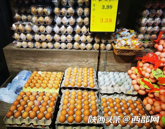  鸡蛋降价明显，每斤降至3.99元。