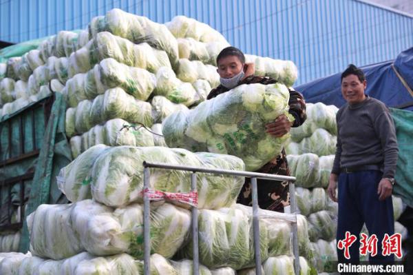 探访上海最大蔬菜批发市场，供应充足。　张亨伟 摄