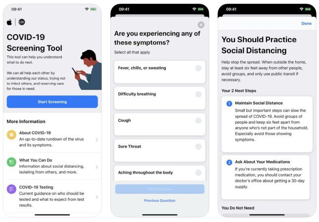 苹果公司推出用于新冠病毒筛查的iPhone应用程序和网站
