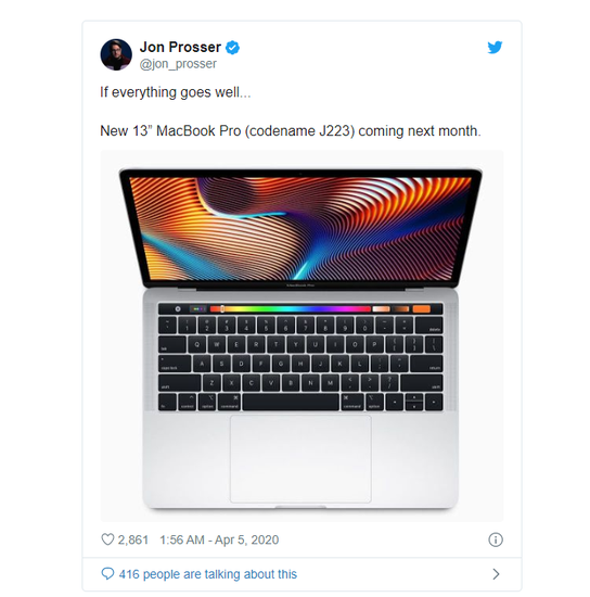 苹果日常爆料：13英寸MacBook Pro或将于五月份推出