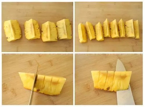 2分钟快速切菠萝
